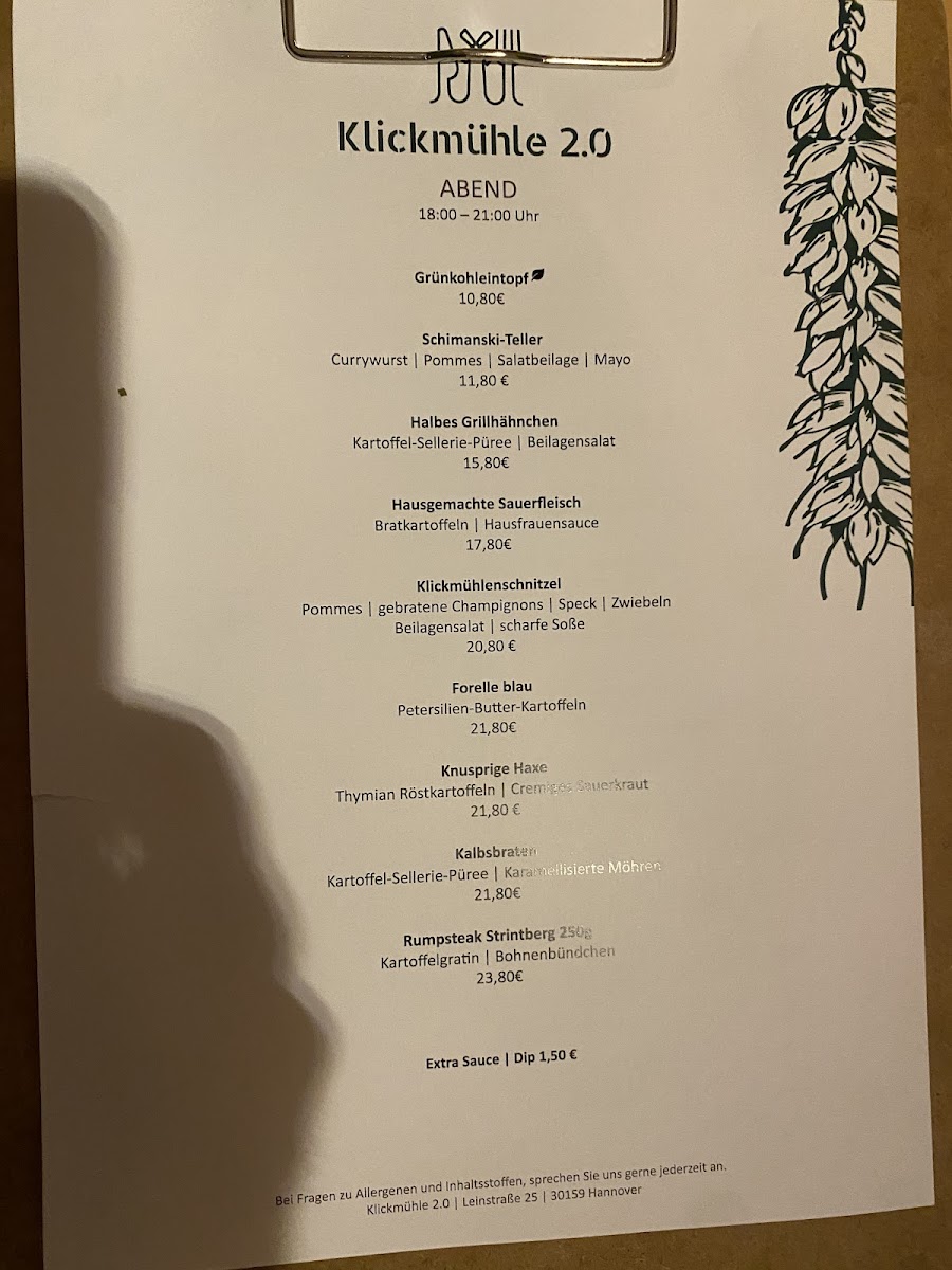 Menu Klickmuhle 2.0-1