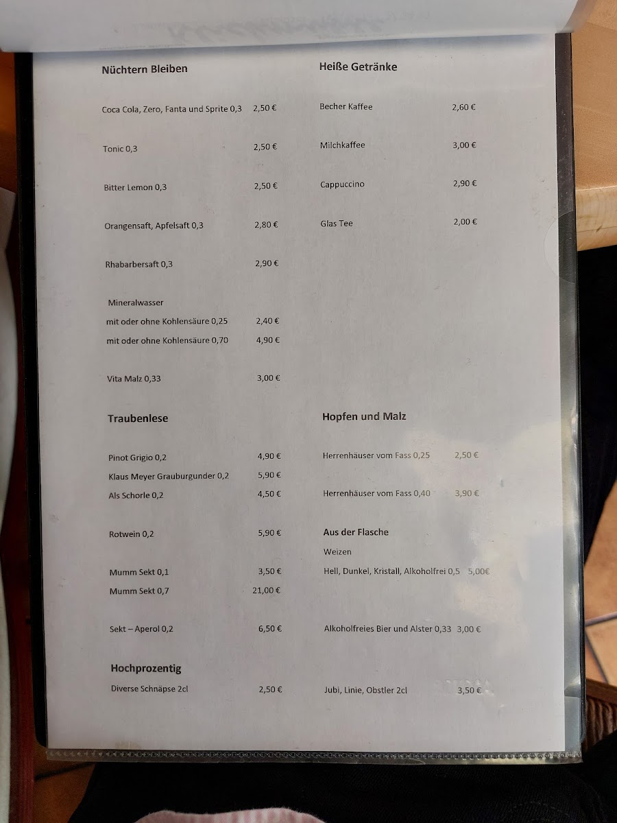 Menu Klickmuhle 2.0-3